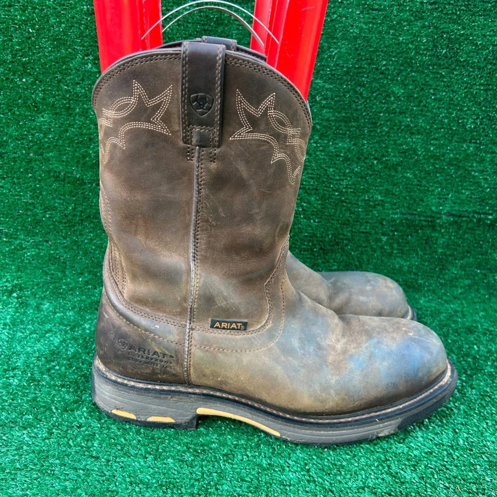 Ariat Groundbreaker Waterproof Composite Toe  Boots Mens 12EE Leather 10014234